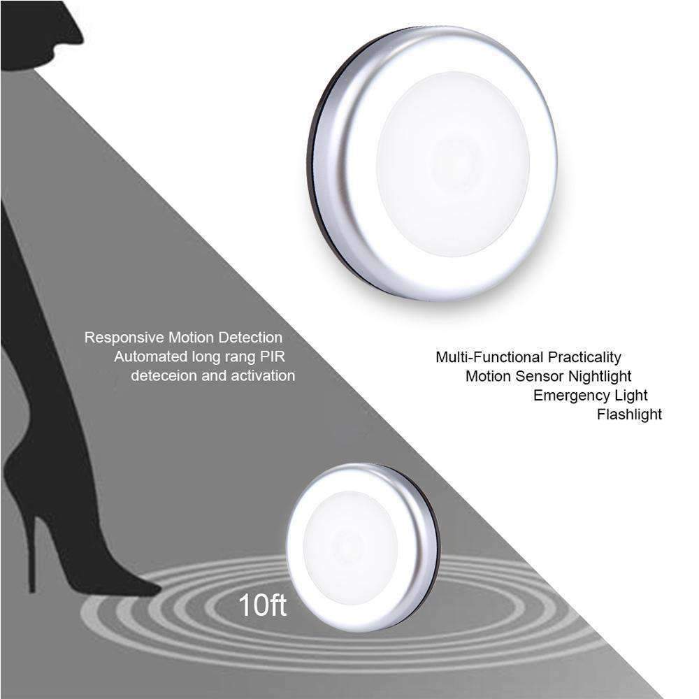 🚷Motion Sensor Light Control White LED Night|6 LED