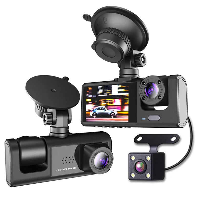📹⏯Dual Lens Dash Cam HD 1080P Front/Rear/Inside Video Recorder