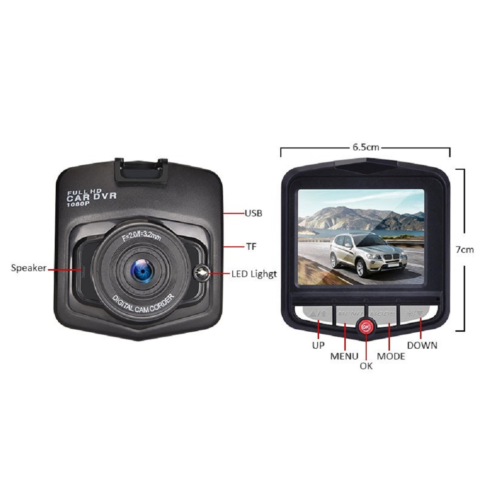 📷Full HD 1080P Dash Cam|Front or Rear Camera Night Vision