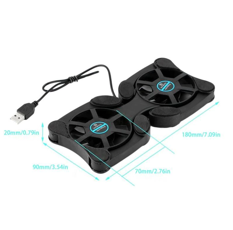 🌬️🧊Dual Fan Laptop Cooling Gadget|Hold