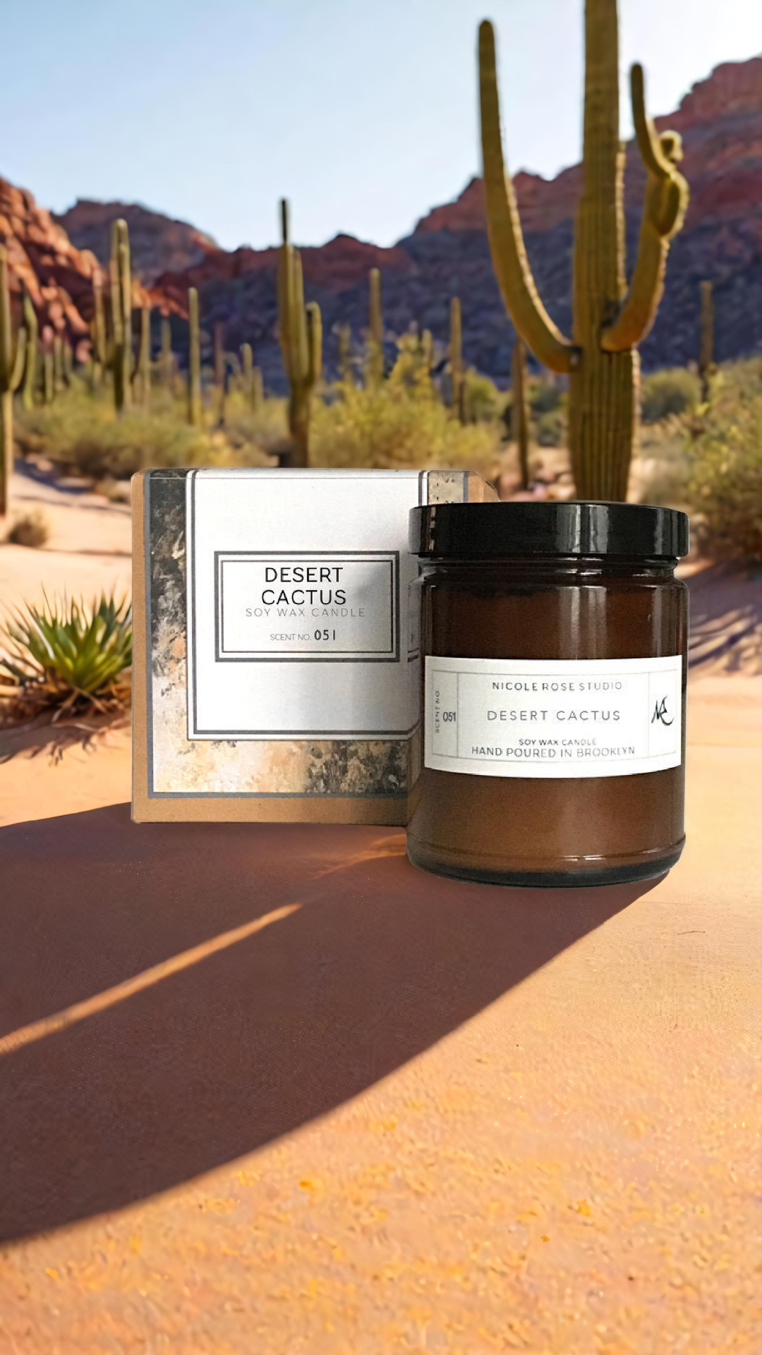 🏜️🕯️Desert Cactus Scented Soy Wax Candle