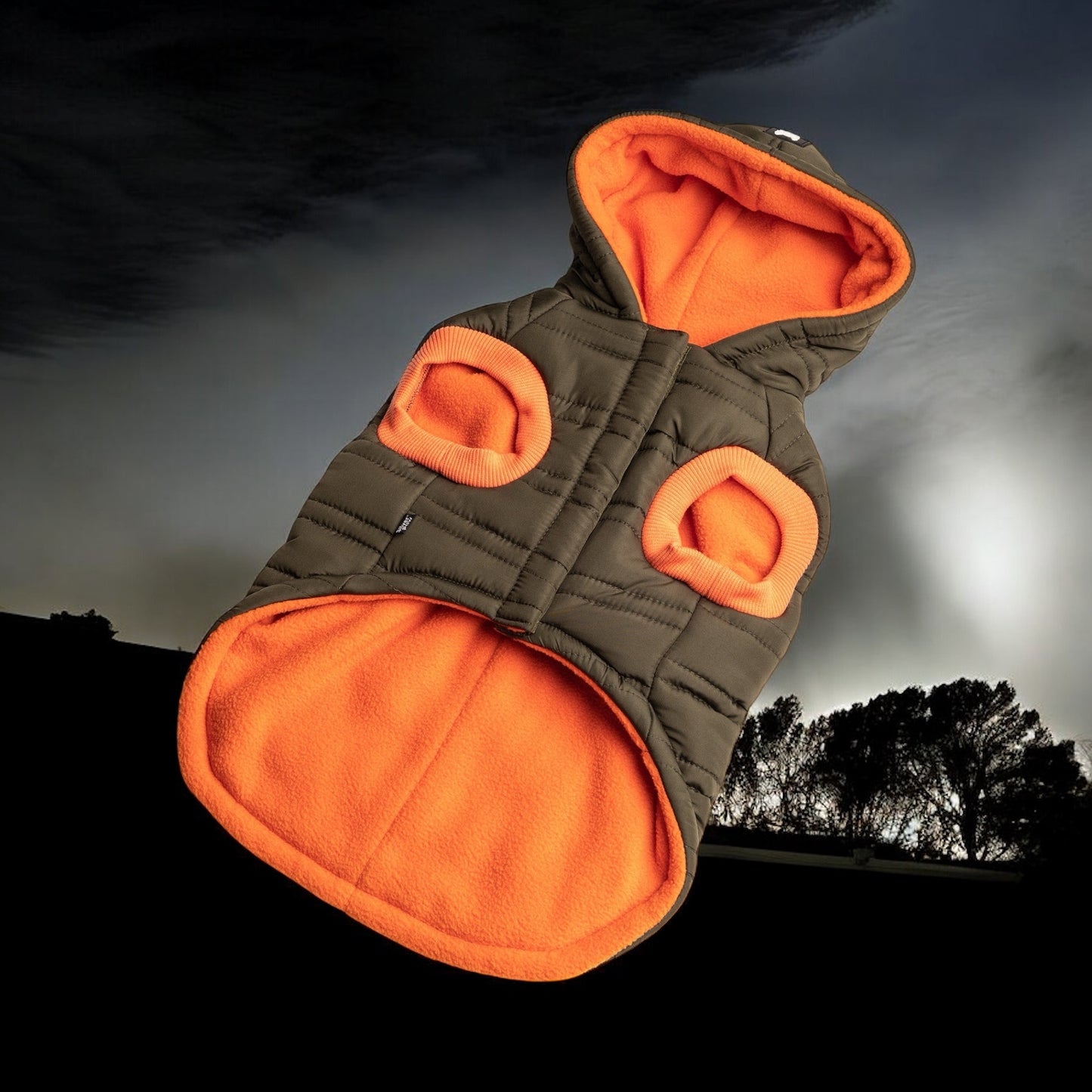 š²Dog Jacket Quilted Winter Coat With Harness - Water Resistant|Green Color