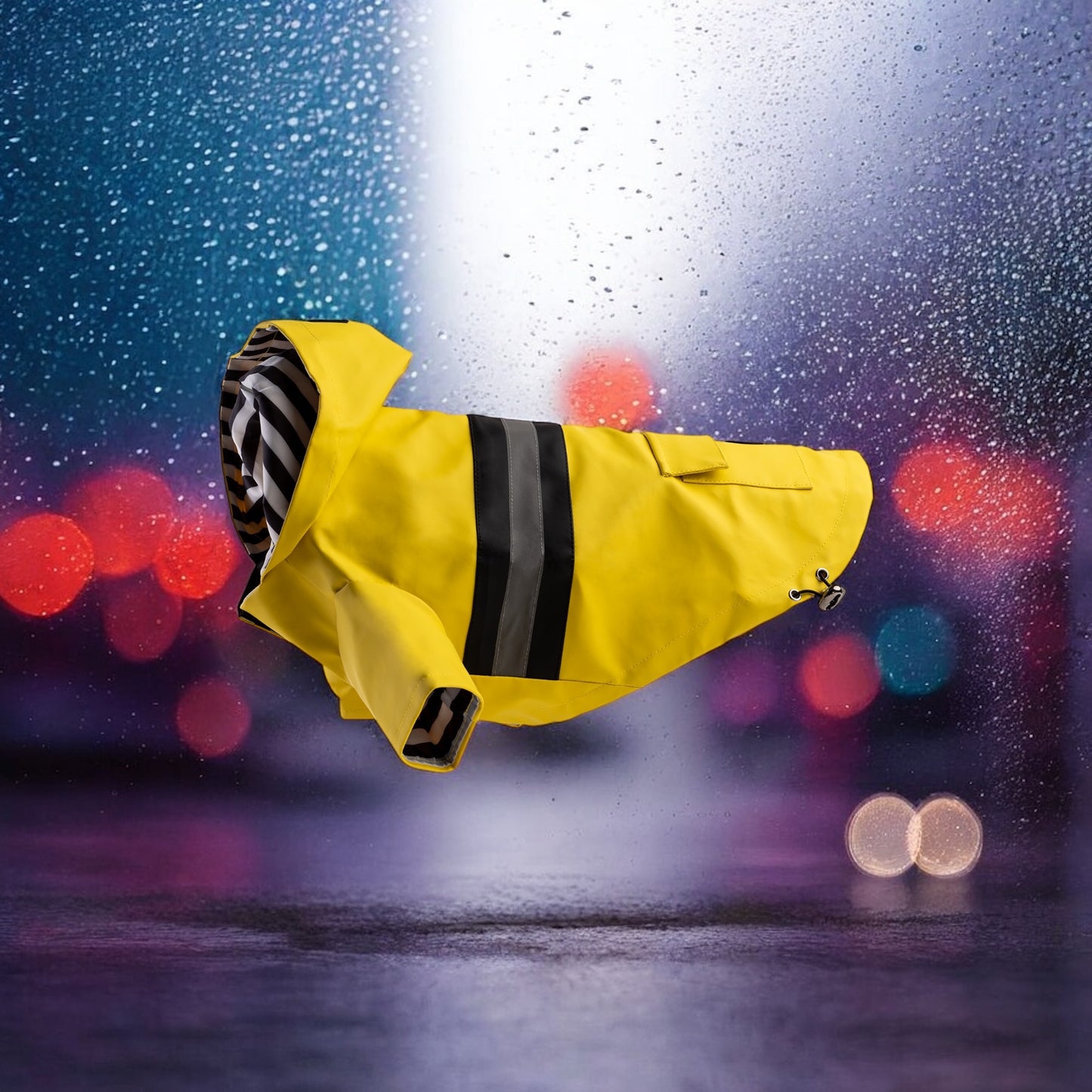 🌧️Water-Proof Dog Raincoat Yellow Vinyl Rain Jacket