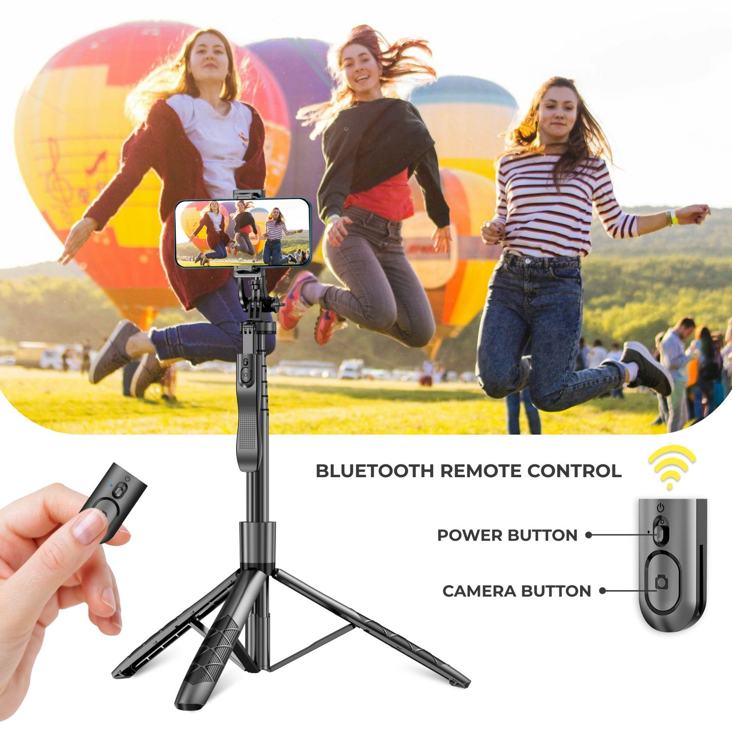 🤳📱Phone Tripod| 62 Inch Selfie Stick With Remote Control