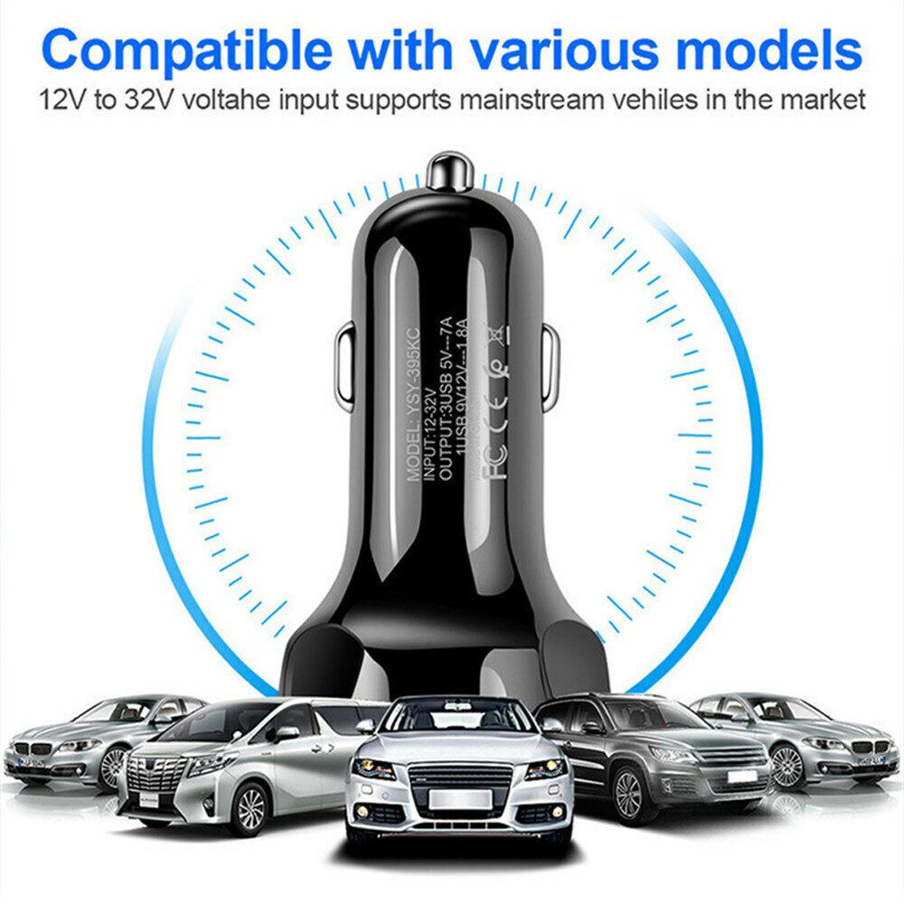 2 Pack USB Fast Car Charger|LED With 3 Ports