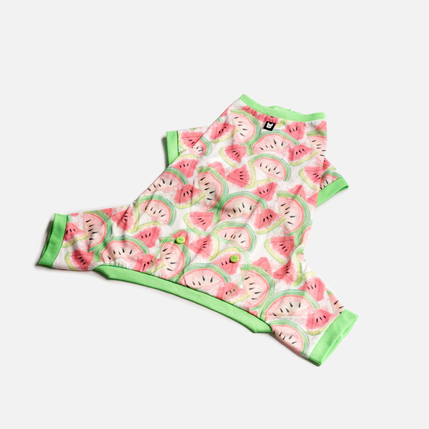 🍉 Nesoi Watermelon Fruit Dog Pajamas|Soft & Cozy Velcro Onesie