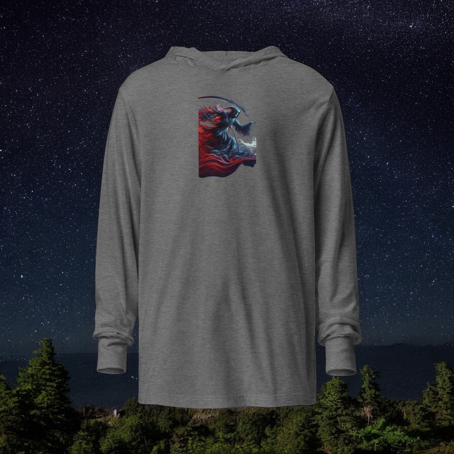 Original Edition Legendary Reaper Full Artwork Hooded Long Sleeve Shirt