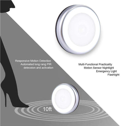 🚷Motion Sensor Light Control White LED Night|6 LED