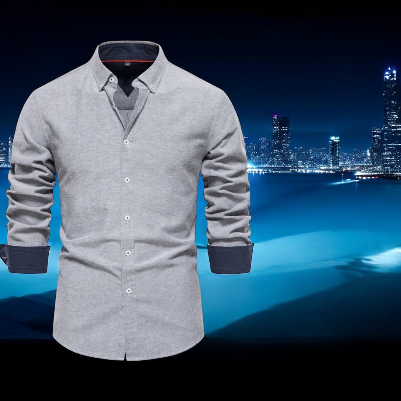 🌔🪩Stretch Fabric Long Sleeve Collared Shirt|Clubbing
