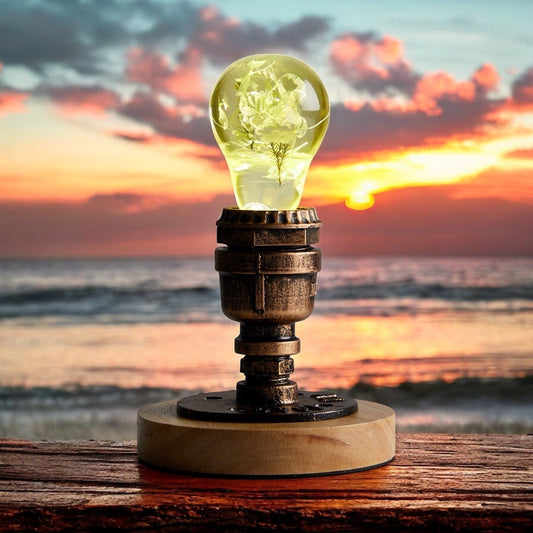 💡Yellow Hydrangea Table Lamp