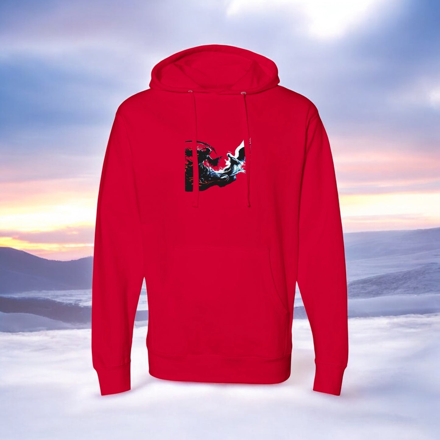 First Edition Legendary Reaper Vs Angel Dark & High Contrast Slim Fit Hoodie
