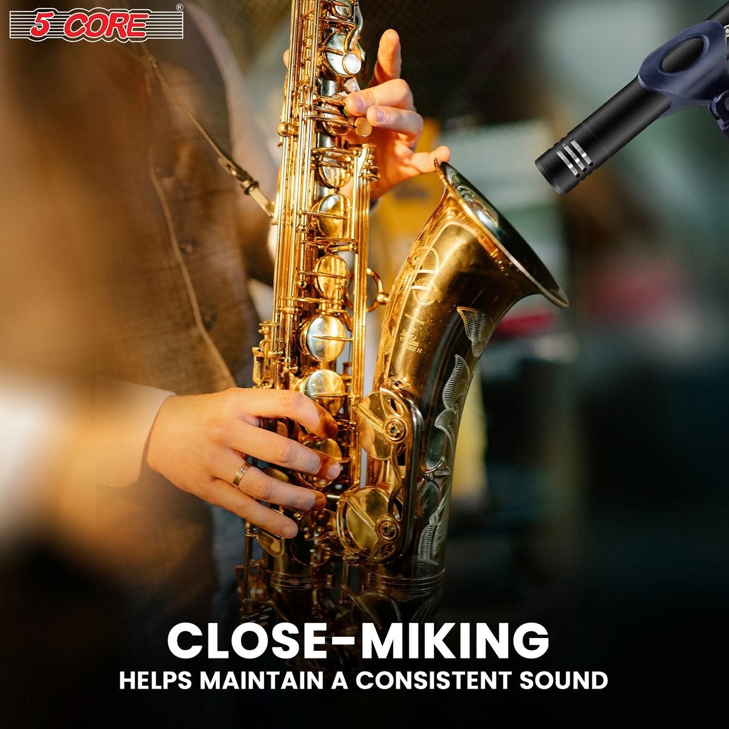 5 Core Instrument Microphone Professional XLR Cardioid Pencil Stick