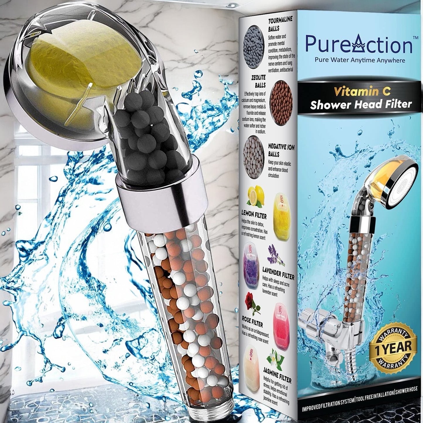 🛀Vitamin C Shower Head Filter With Hose