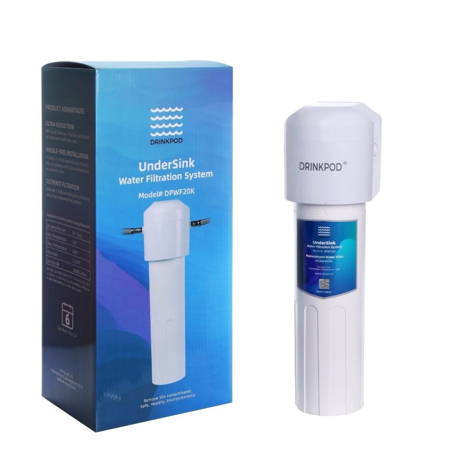 Drink POD Under Sink Water Filter System|3 Years Longevity