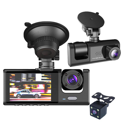 📹⏯Dual Lens Dash Cam HD 1080P Front/Rear/Inside Video Recorder