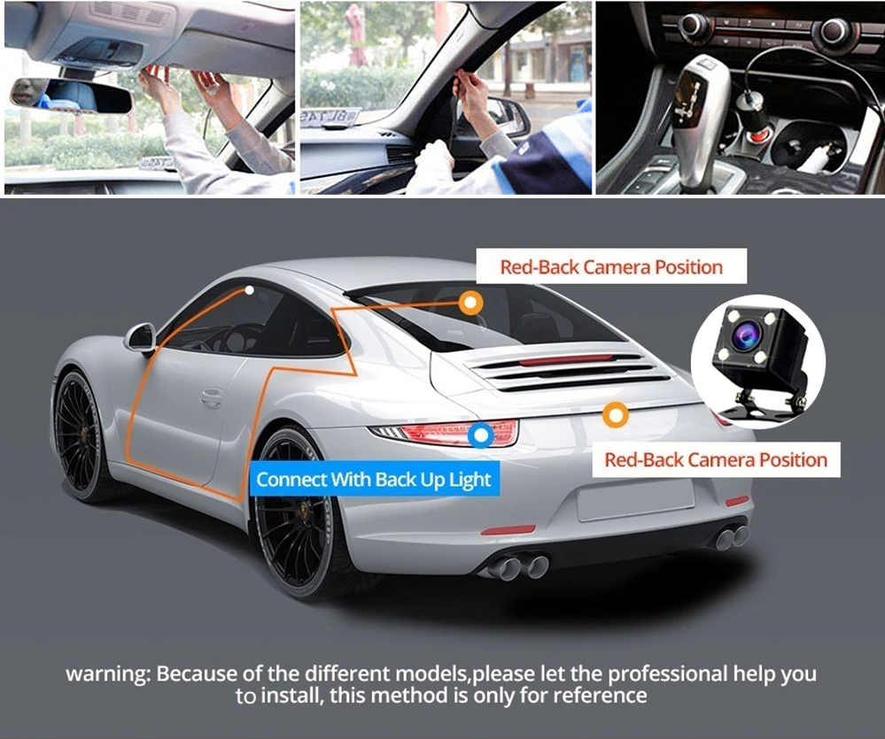 📹⏯Dual Lens Dash Cam HD 1080P Front/Rear/Inside Video Recorder