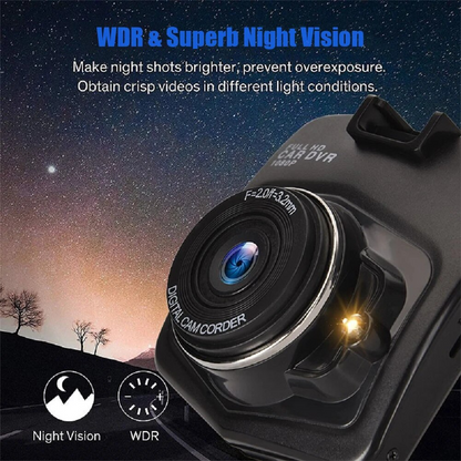 📷Full HD 1080P Dash Cam|Front or Rear Camera Night Vision