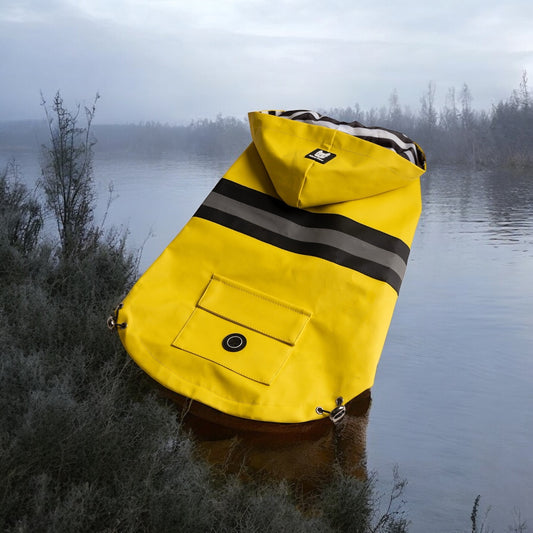 🌧️Water-Proof Dog Raincoat Yellow Vinyl Rain Jacket