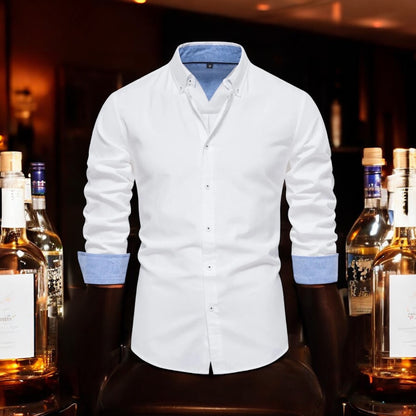 🌔🪩Stretch Fabric Long Sleeve Collared Shirt|Clubbing