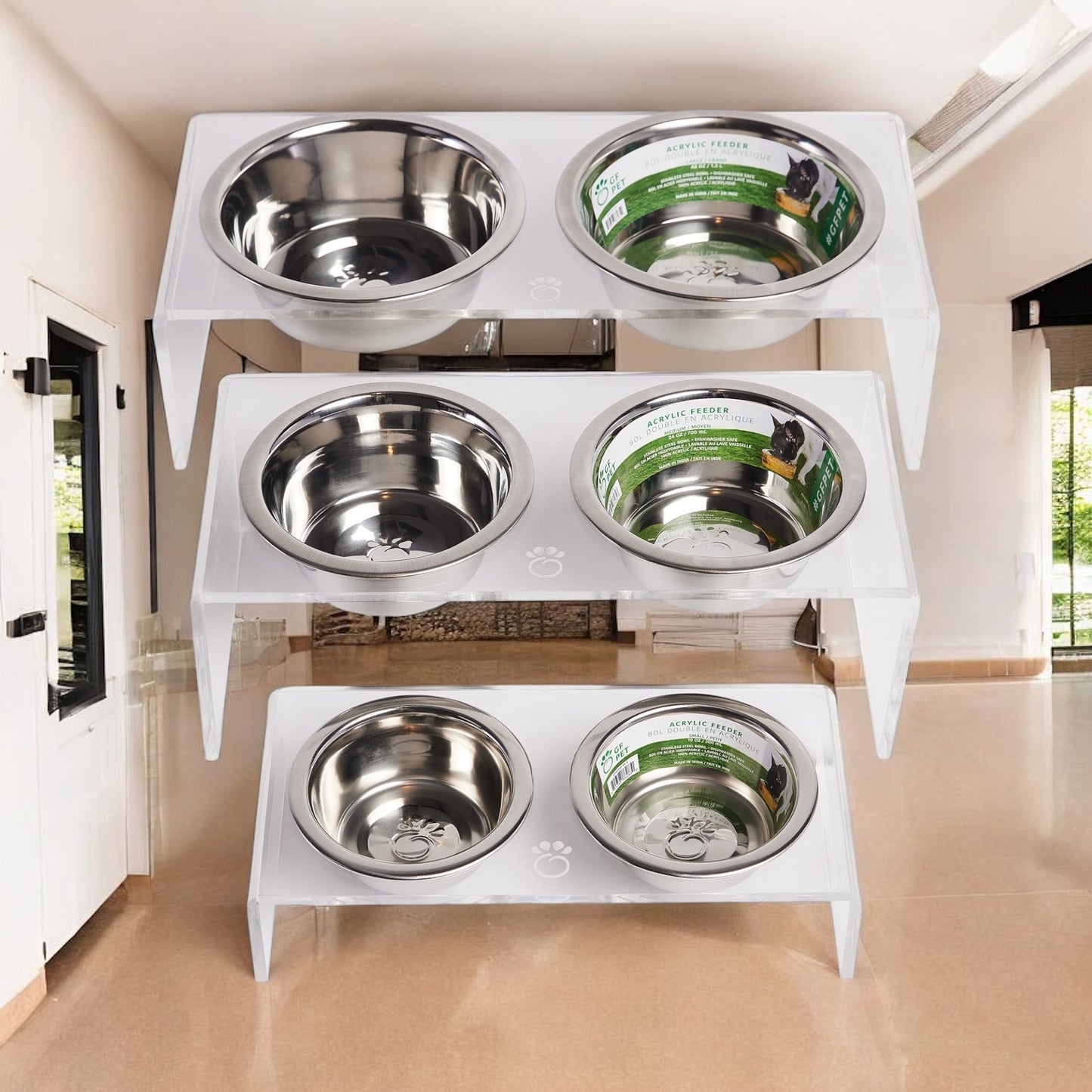 🍲Acrylic Double Food & Water Bowl