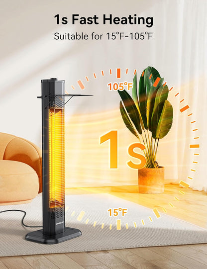 ♨️Outdoor Infrared Heater, 1500W 36Inch Electric Heater with 3 Heating