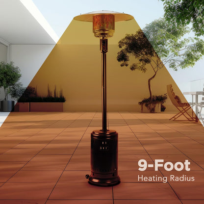 🔥Outdoor Propane Patio Heater with Wheels, Commercial &
