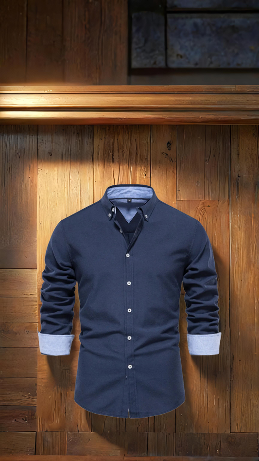 🌔🪩Stretch Fabric Long Sleeve Collared Shirt|Clubbing