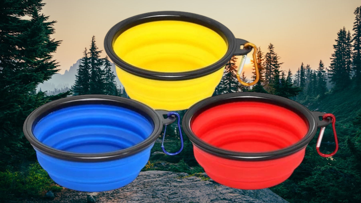 🛤️🥣Collapsible Silicone Pet Travel Bowl