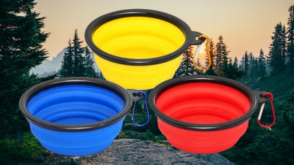 🛤️🥣Collapsible Silicone Pet Travel Bowl