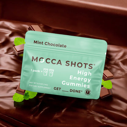 ☕️🚀Mocca Shots Energy Gummies With Caffeine|Mint Chocolate 12-Pack