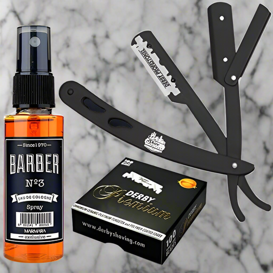 🪒Straight Edge Razor & After Shave Spray Combo