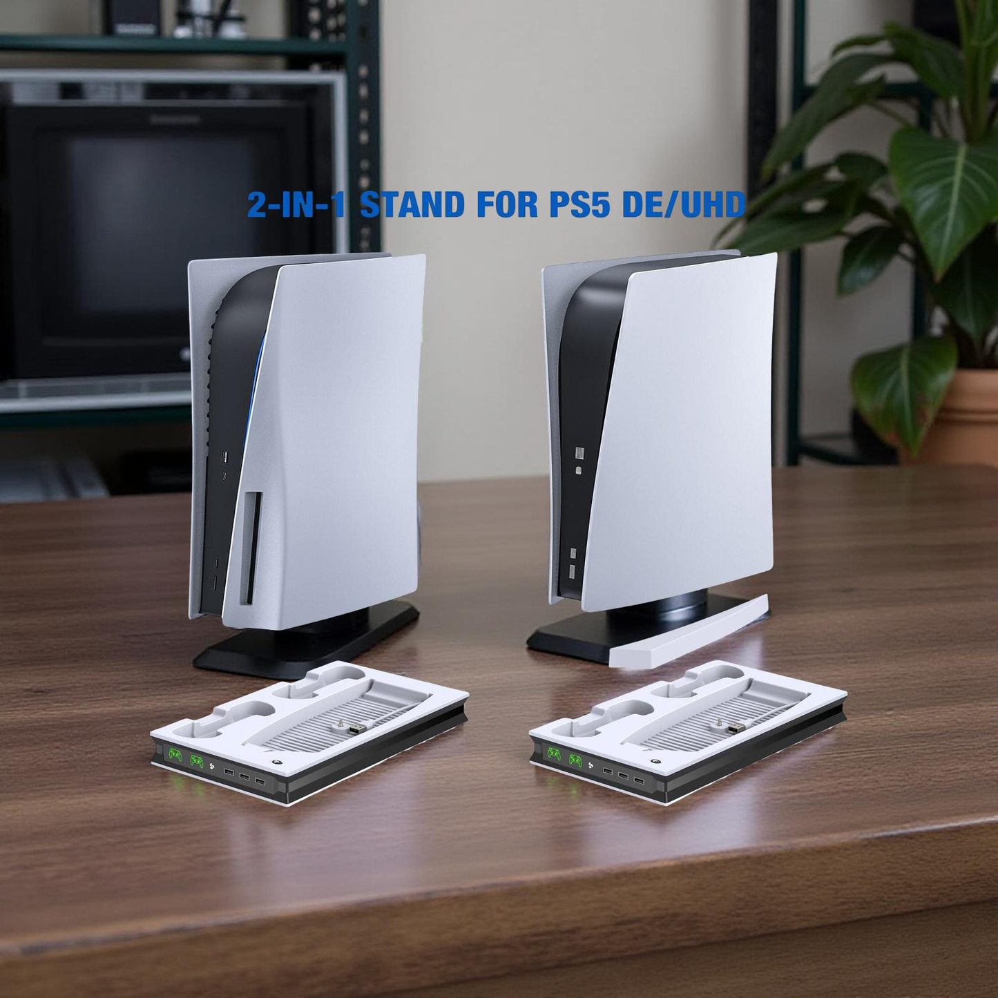 ❄️🌪️PS5 Cooling Fan System & Vertical Stand With Dual Controller Holder
