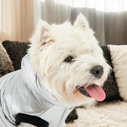 ⛈️⛄️Dog Jacket Water Resistant Winter Coat|Silver Color