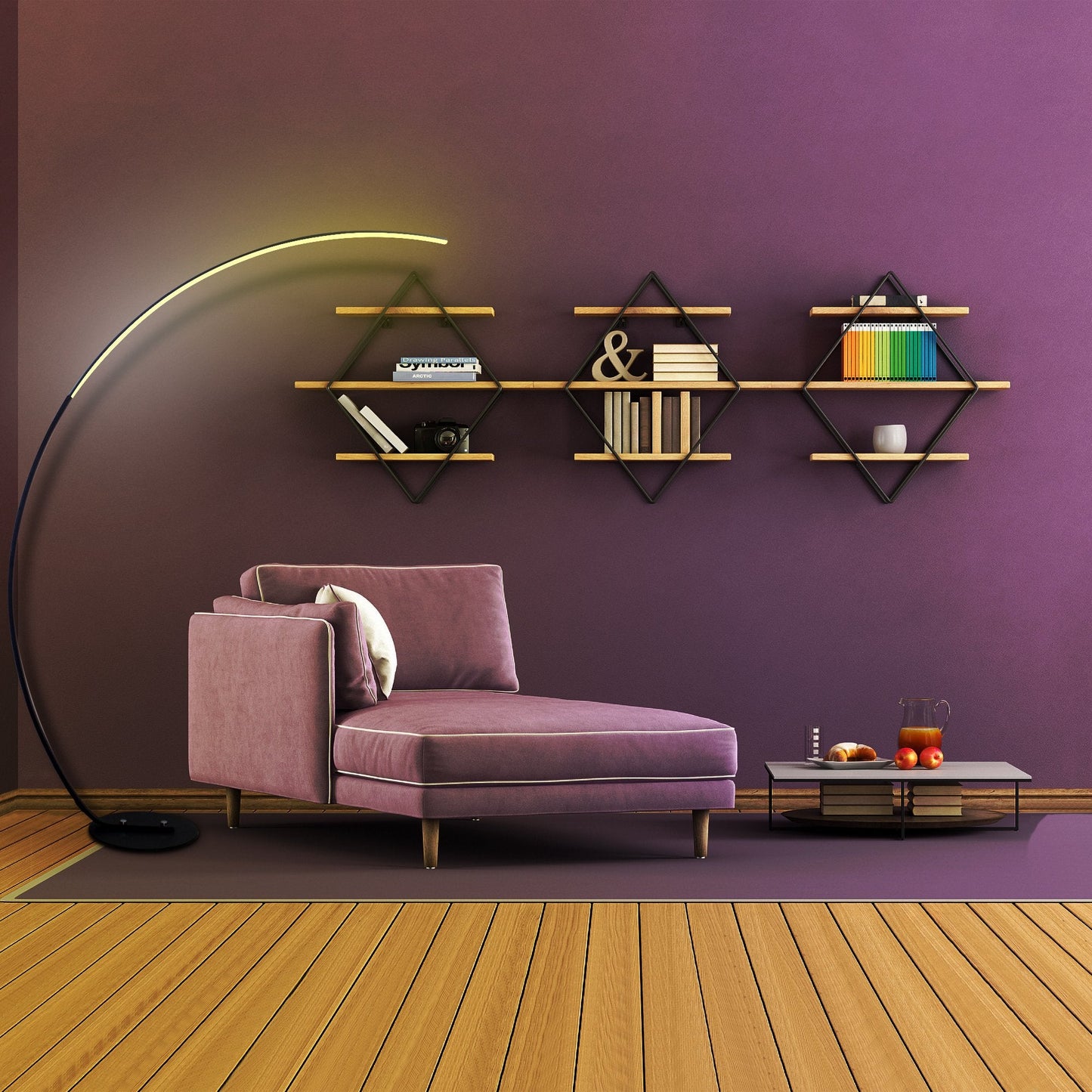 RGBW Modern Curve Floor Lamp|New Version