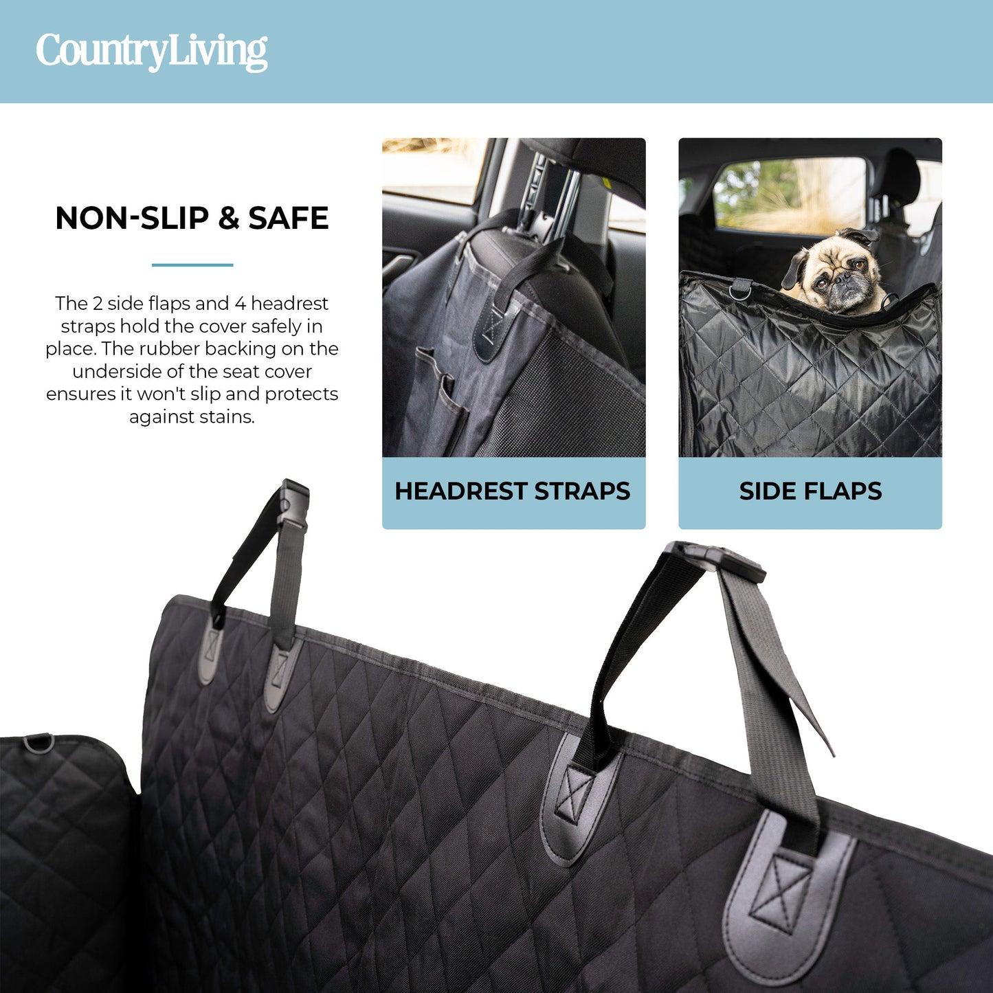 🚗 🐾Backseat Car Hammock Dog Cover – Non-Slip, Water & Scratch Proof