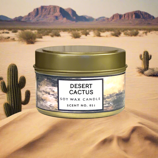 🏜️🕯️Desert Cactus Scented Soy Wax Candle