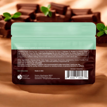 ☕️🚀Mocca Shots Energy Gummies With Caffeine|Mint Chocolate 12-Pack
