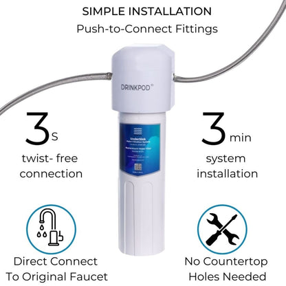 Drink POD Under Sink Water Filter System|3 Years Longevity