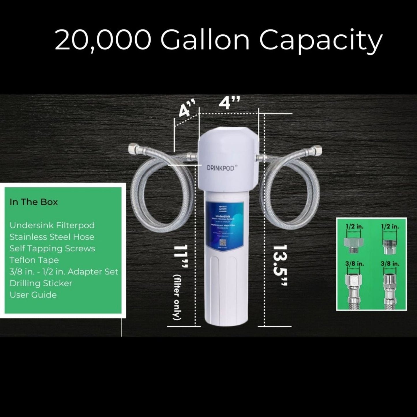 Drink POD Under Sink Water Filter System|3 Years Longevity
