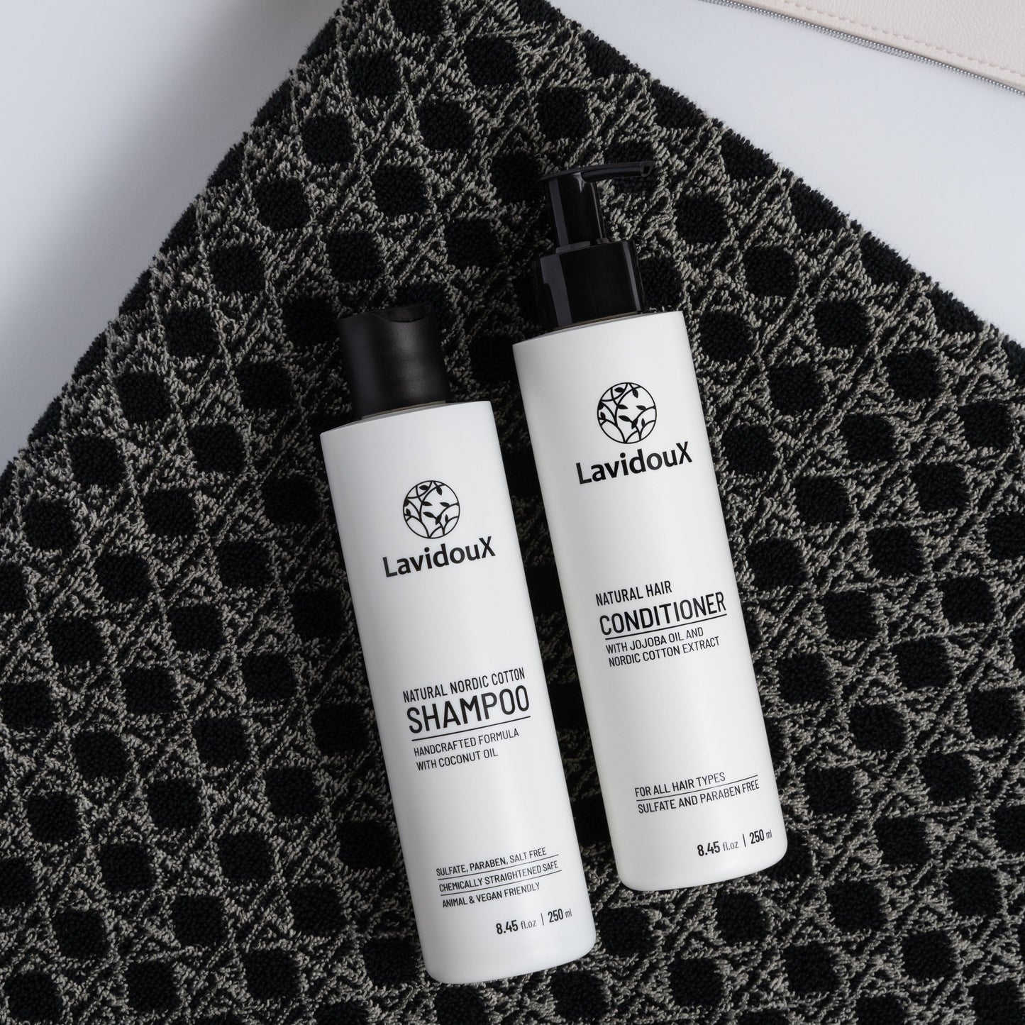🧴❕Natural Shampoo & Conditioner Set With Nordic Cotton & Jojoba Oil