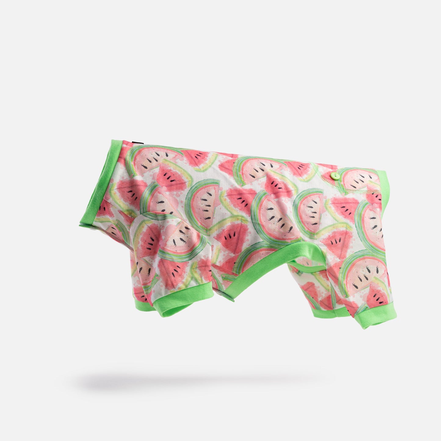 🍉 Nesoi Watermelon Fruit Dog Pajamas|Soft & Cozy Velcro Onesie