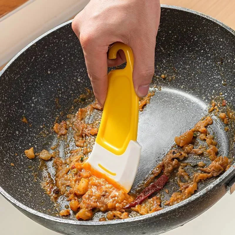 🍳Silicone Spatula Scraper Brush for Pans and Dishes