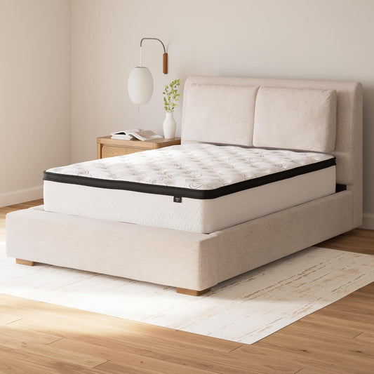 🛏️🧊Queen Hybrid Cooling Gel Mattress|Balanced Mid-Firm
