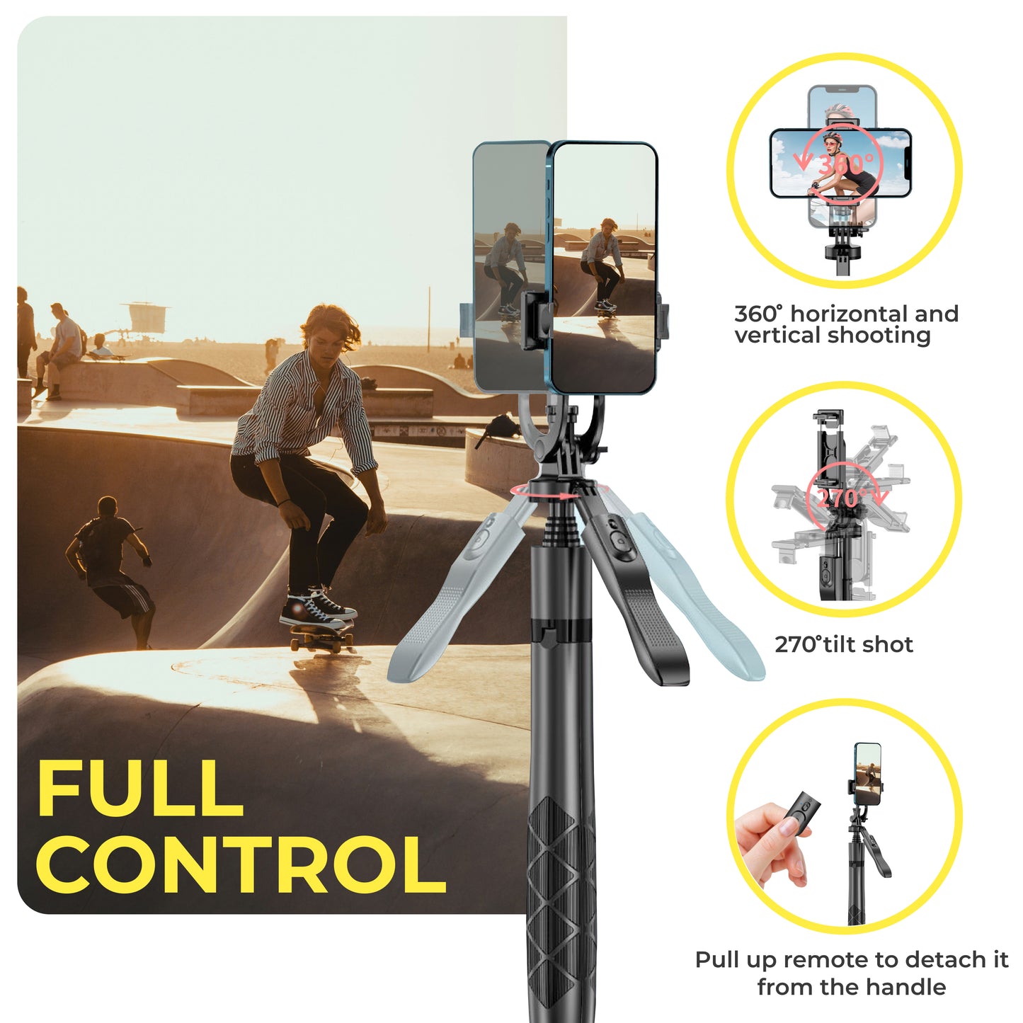 🤳📱Phone Tripod| 62 Inch Selfie Stick With Remote Control