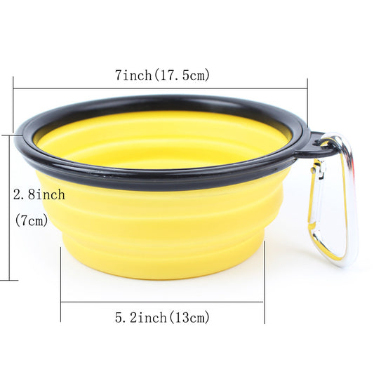 🛤️🥣Collapsible Silicone Pet Travel Bowl
