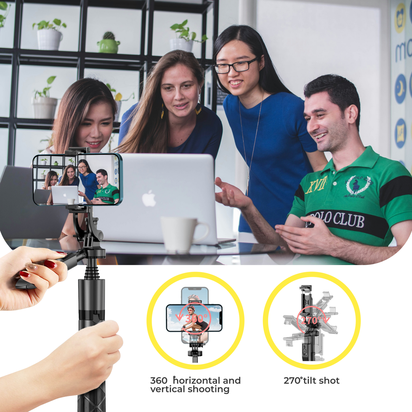 🤳📱Phone Tripod| 62 Inch Selfie Stick With Remote Control