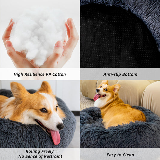 💤Therapeutic Pet Bed For Either Cat Or Dog|Washable Anti Anxiety Fluffy Bed