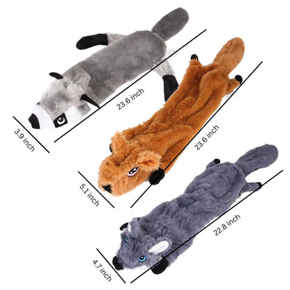 3 Assorted Dog Toys (No Stuffing)