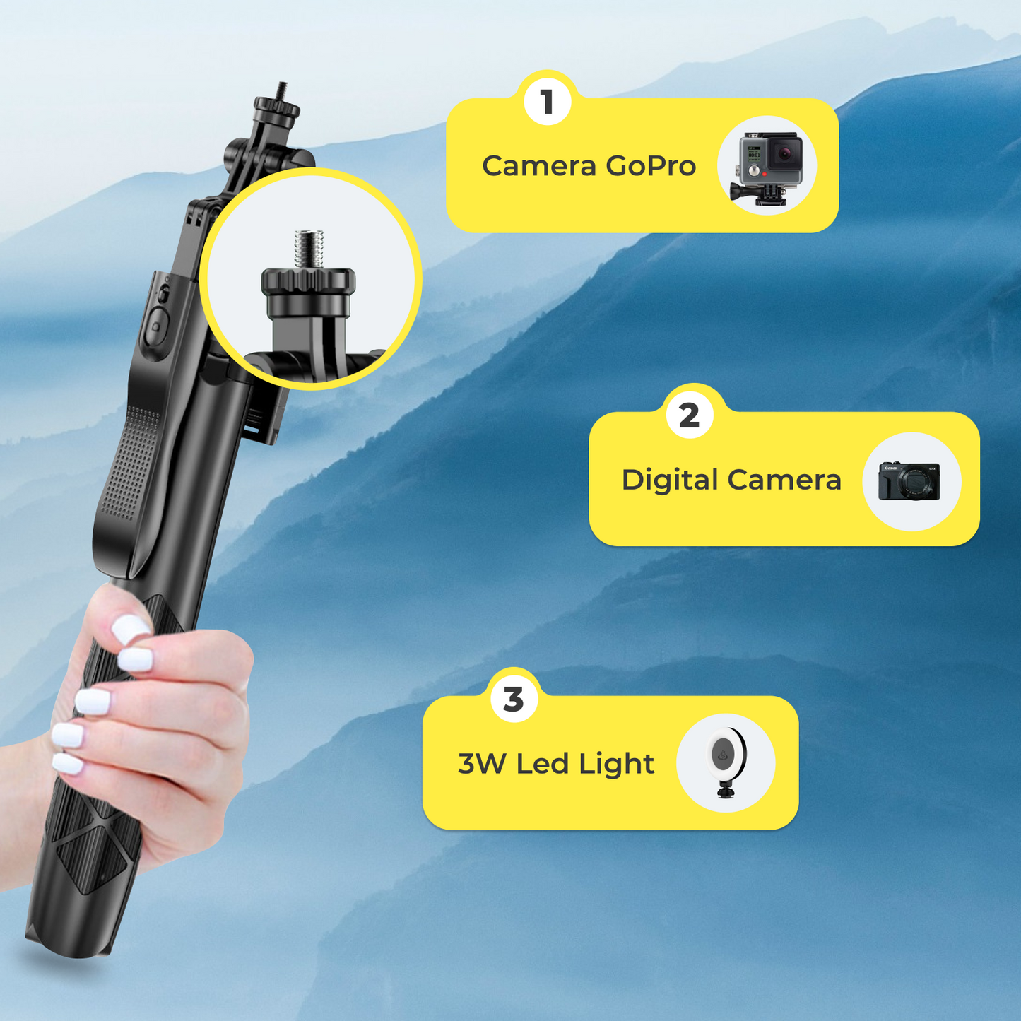 🤳📱Phone Tripod| 62 Inch Selfie Stick With Remote Control