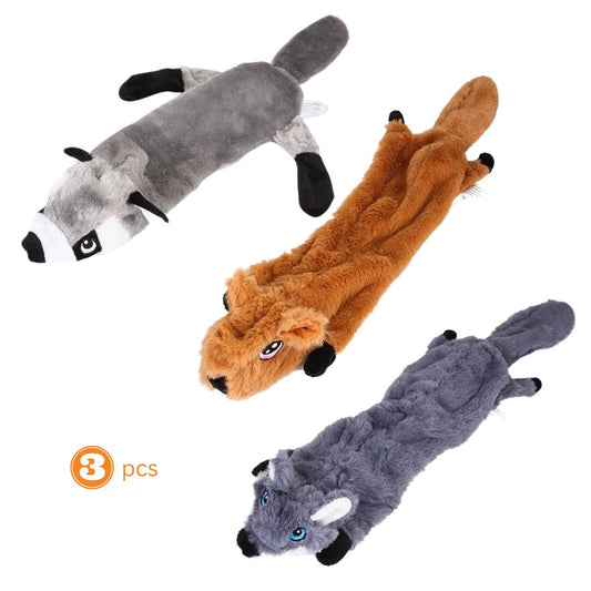 Zeus 3 Assorted Dog Toys (No Stuffing)